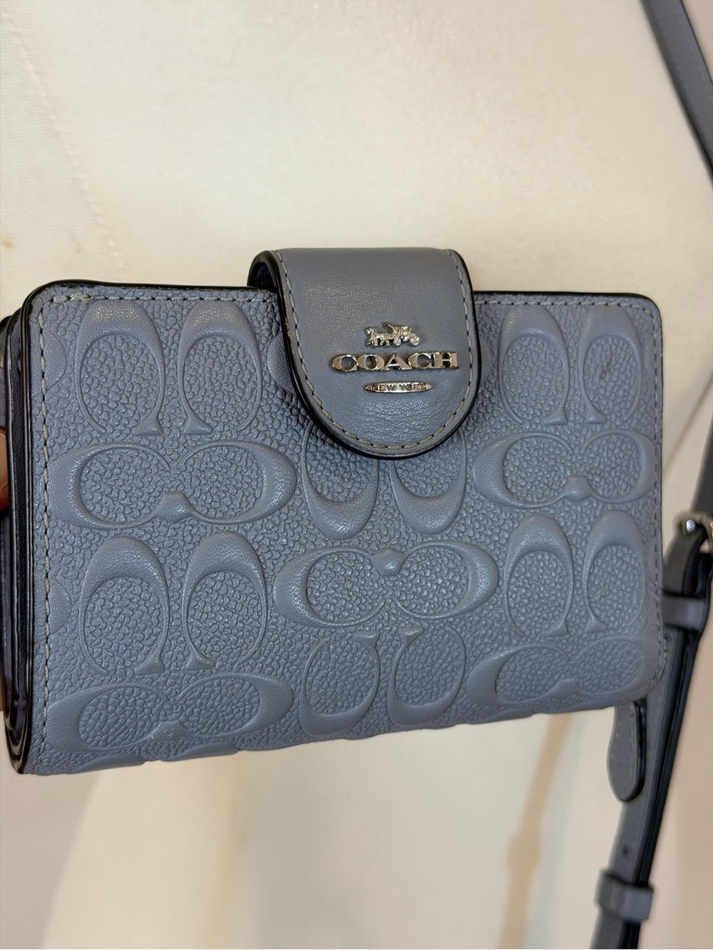 Coach Mini Camera Bag and Wallet in Twilight Blue - Picture 6 of 9
